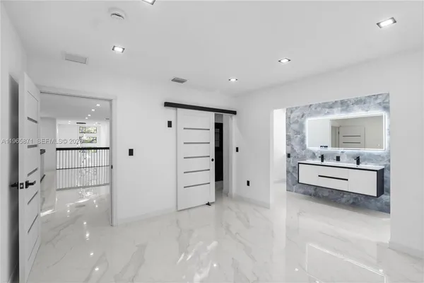 a view of a balcony dining room