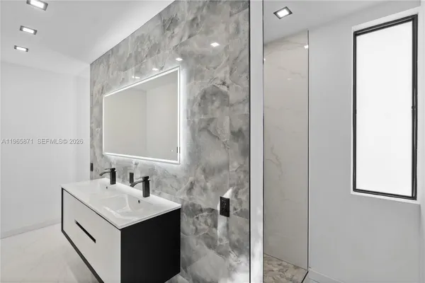 a view of a city & a patio