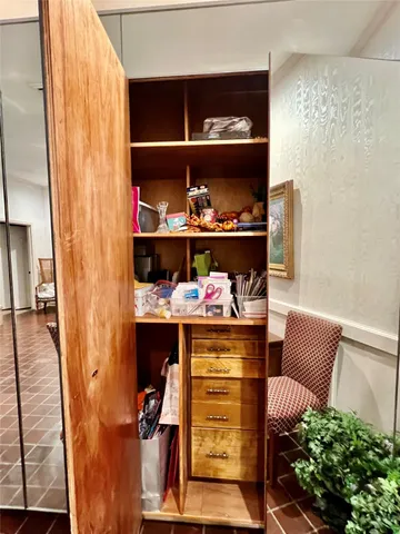 a room with storage and utility room