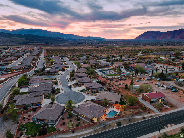 210 Talon Court Ivins, UT 84738 - Photo 57 of 60 Aerial view at dusk of a mountain view and a residential view