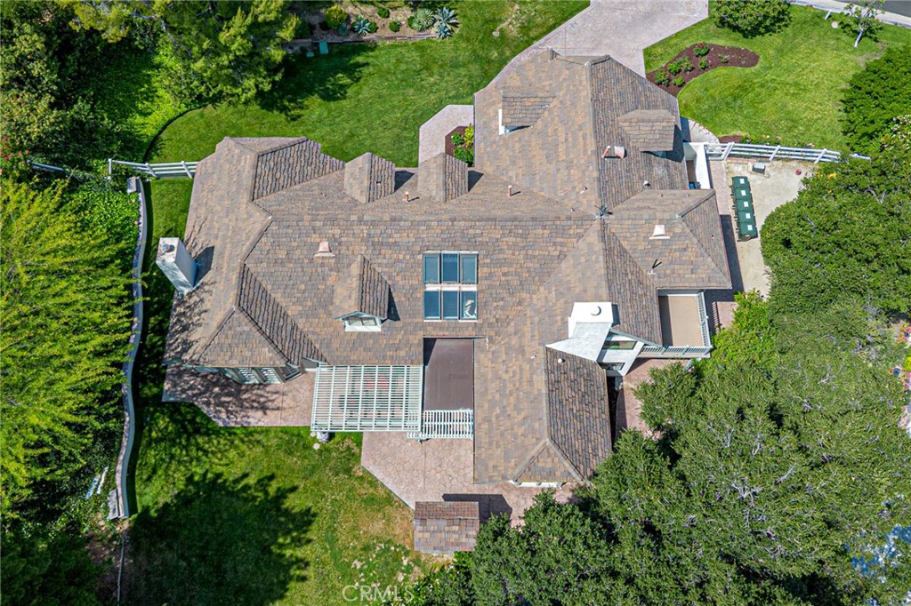 15601 Saddleback Road Canyon Country, CA 91387 - Photo 52 of 55 an aerial view of a house with a garden
