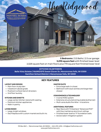 $979,900 | N66-w21075 Sweet Clover Drive, Menomonee Falls, WI 53051