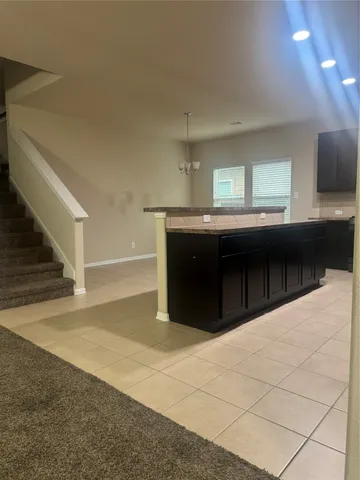 an empty room with a natural light