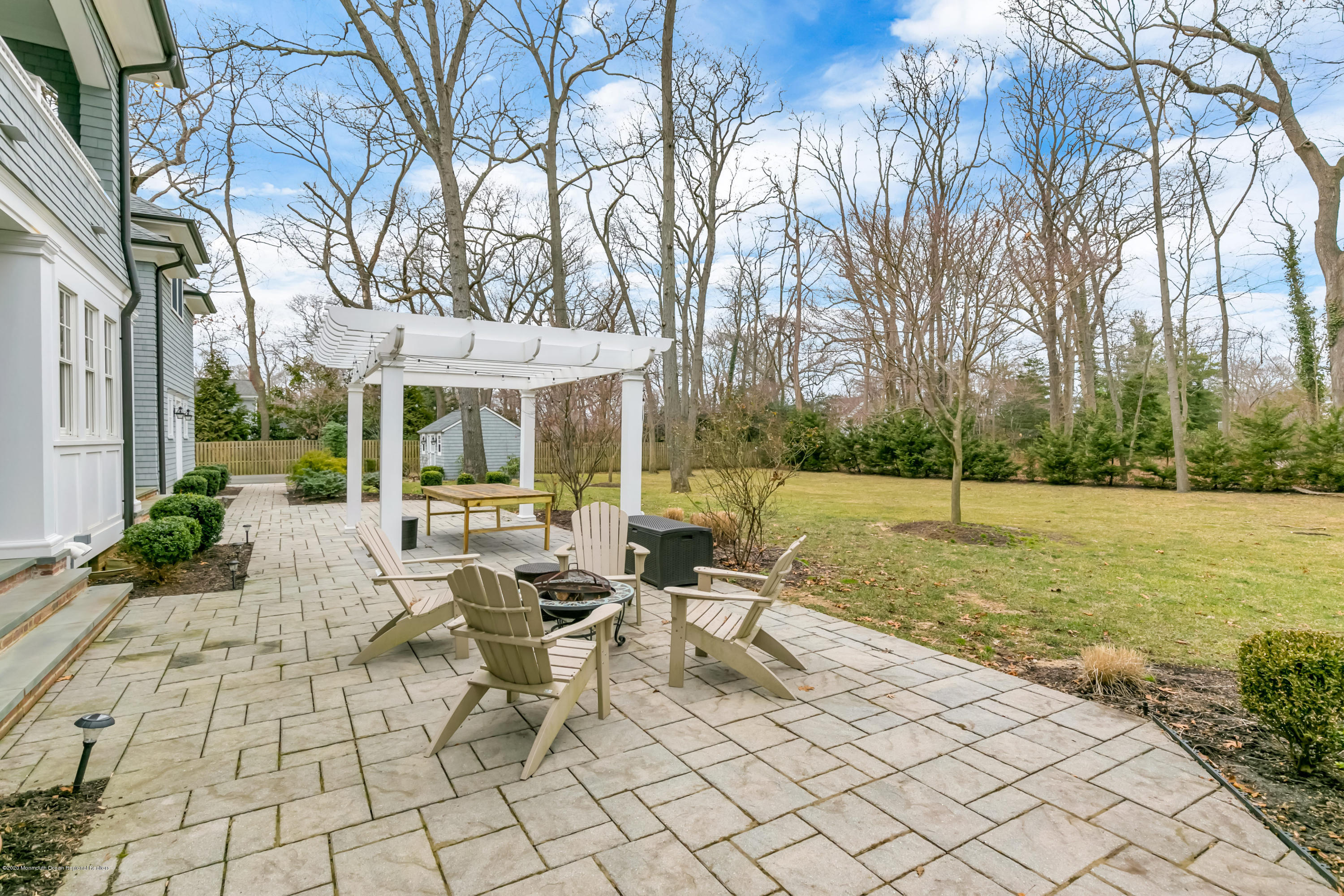152 Black Point Road Rumson, NJ 07760 - Photo 54 of 56 Back patio off kitchen and family room