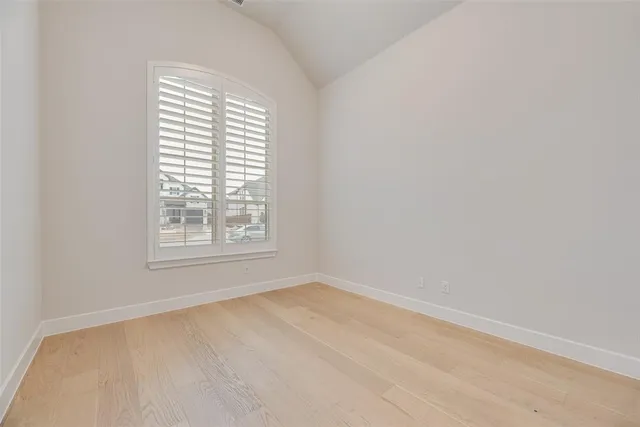 an empty room with a window