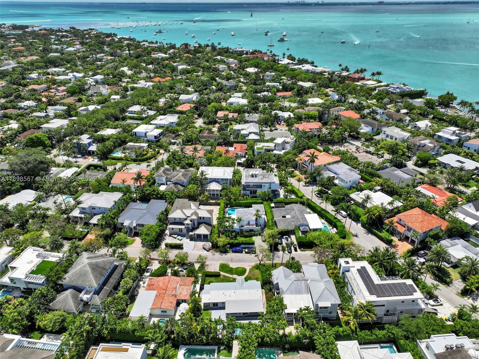 255 Ridgewood Road Key Biscayne, FL 33149 - Photo 49 of 55 an aerial view of residential houses with outdoor space and trees