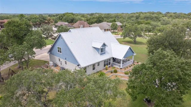 an aerial view of multiple house