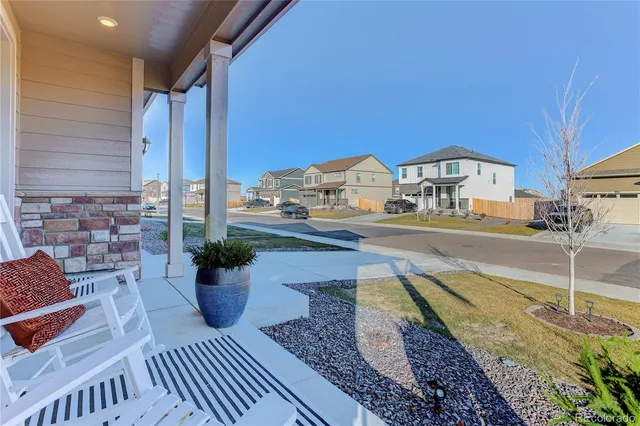 a view of a patio with couches chairs and a potted plant