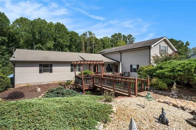 a house view with a garden space
