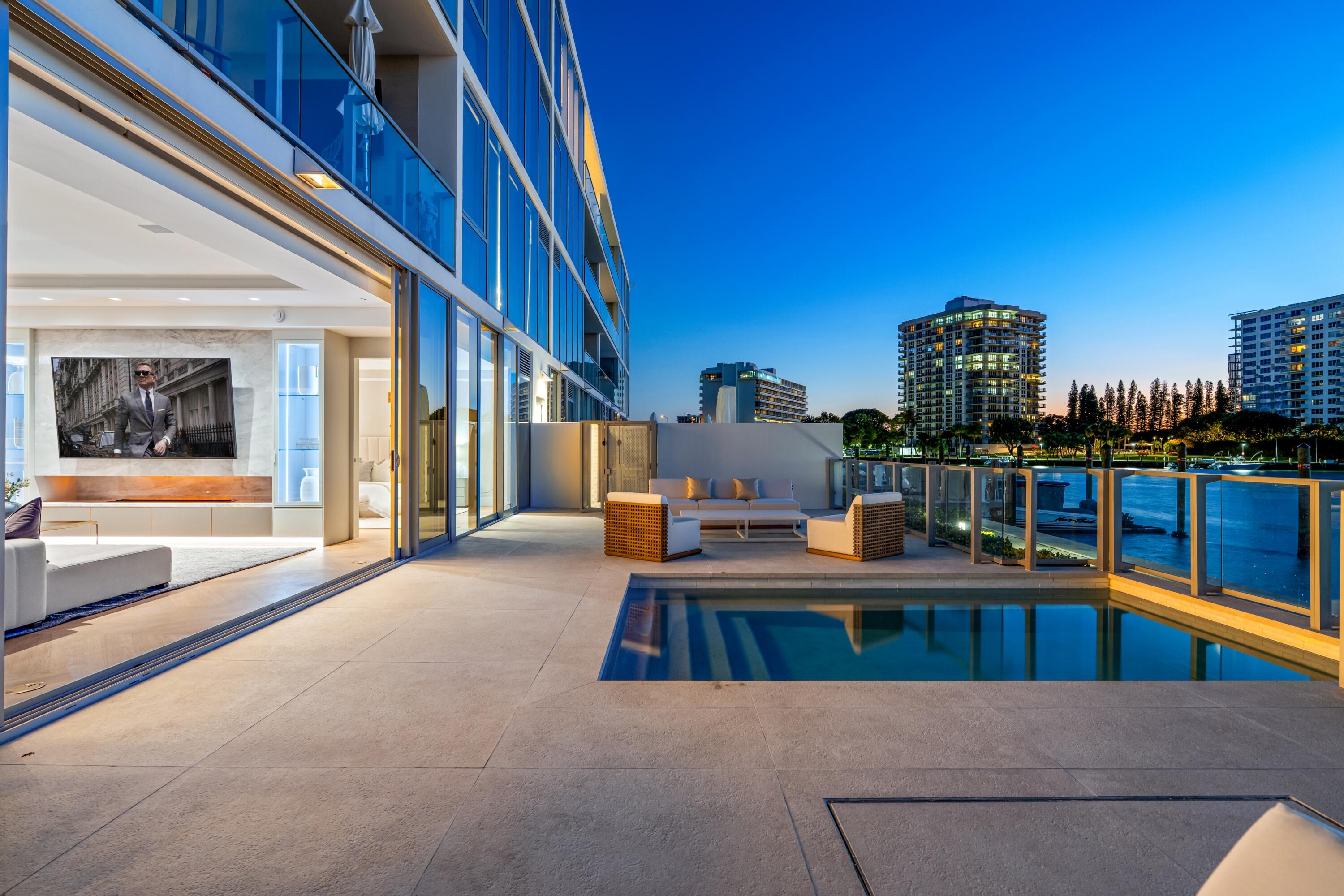 725 South Ocean Boulevard, Unit 101 Boca Raton, FL 33432 - Photo 40 of 65 PRIVATE POOL AT SUNSET