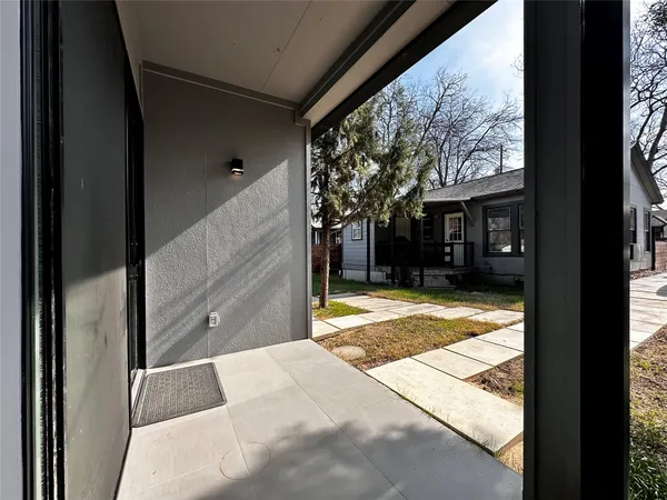 a view of a door of a house