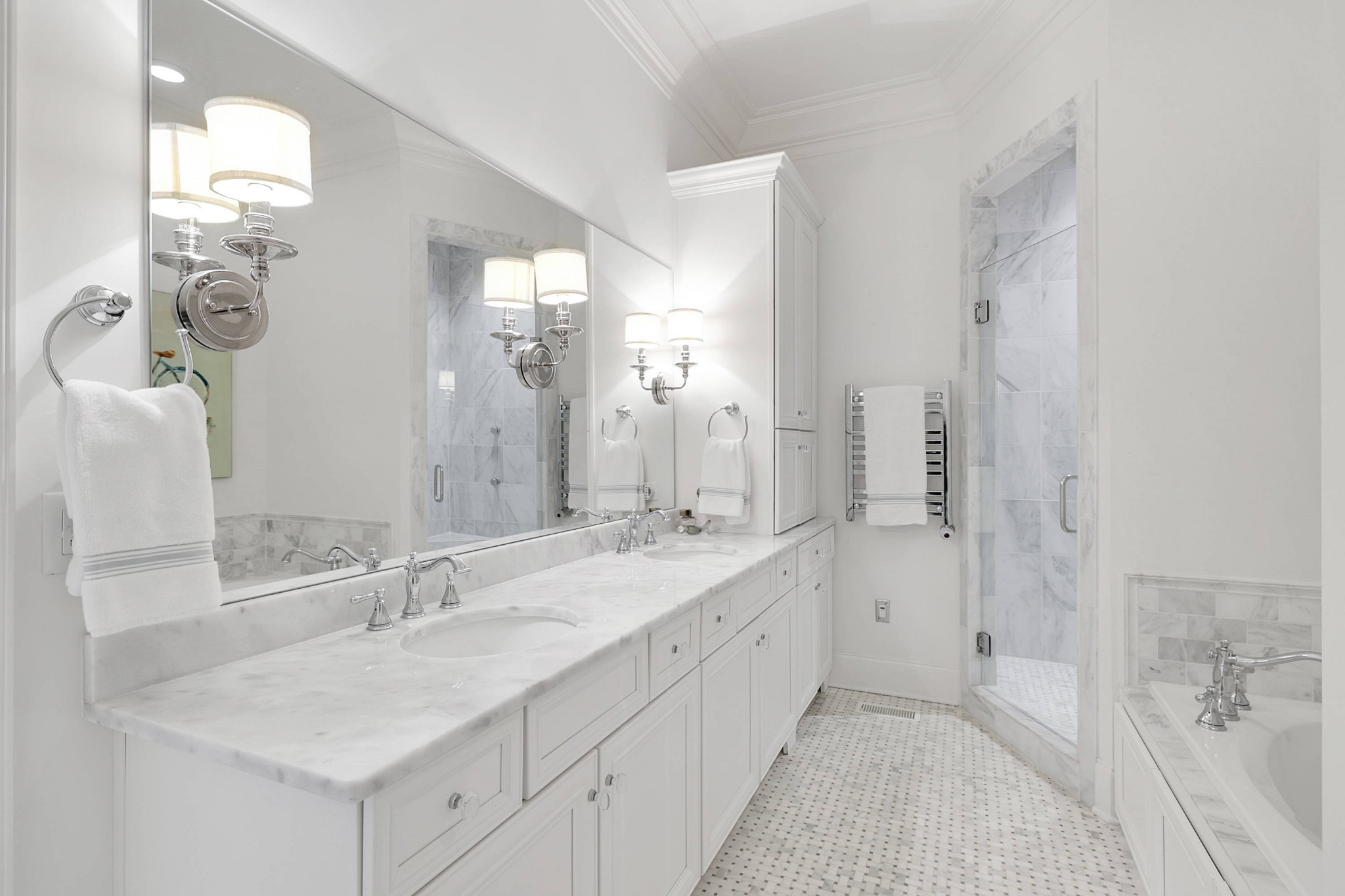 2012 General Martin Lane Franklin, TN 37064 - Photo 28 of 66 a bathroom with a double vanity sink mirror and shower