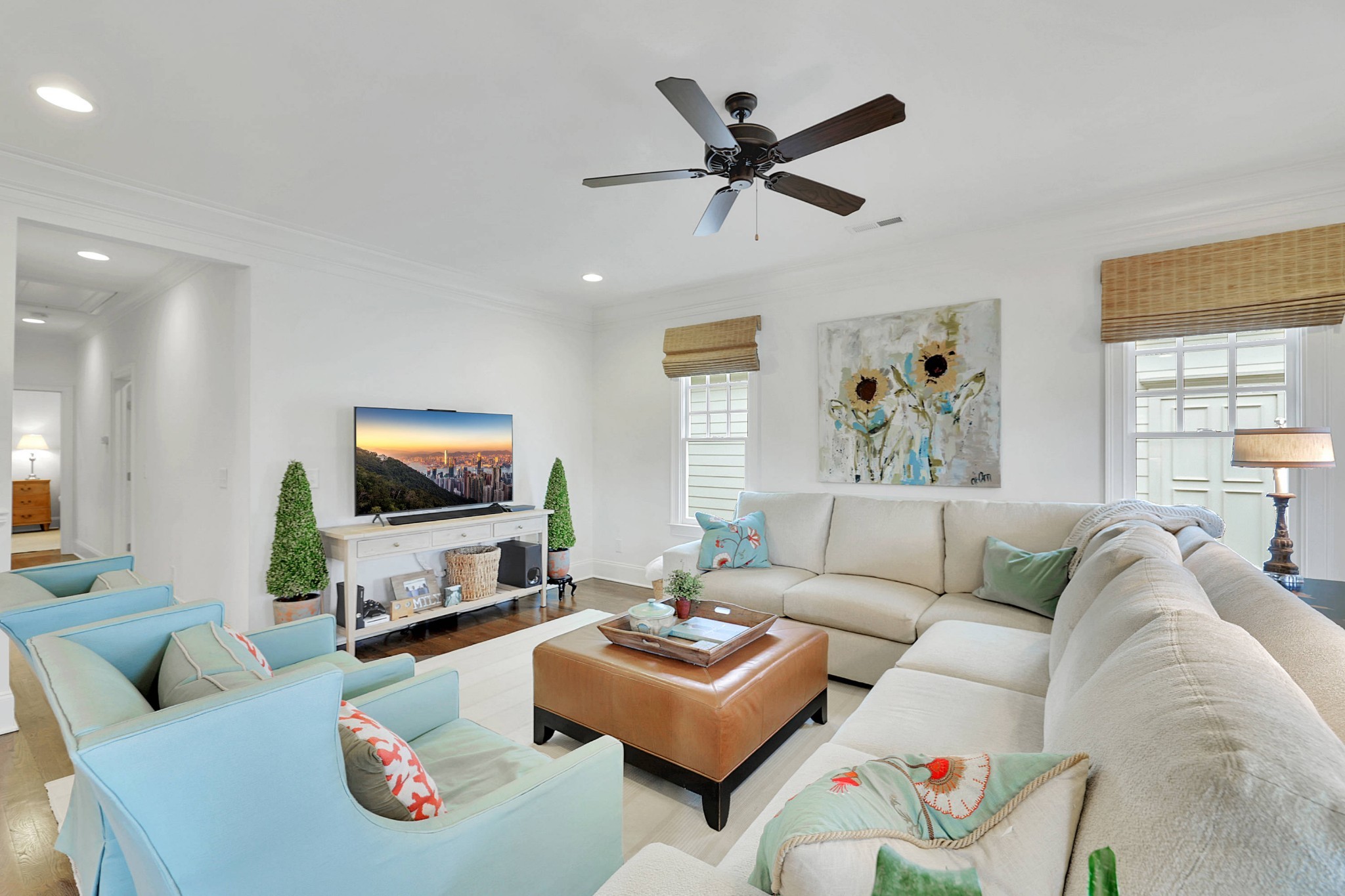2012 General Martin Lane Franklin, TN 37064 - Photo 41 of 66 a living room with furniture and a flat screen tv