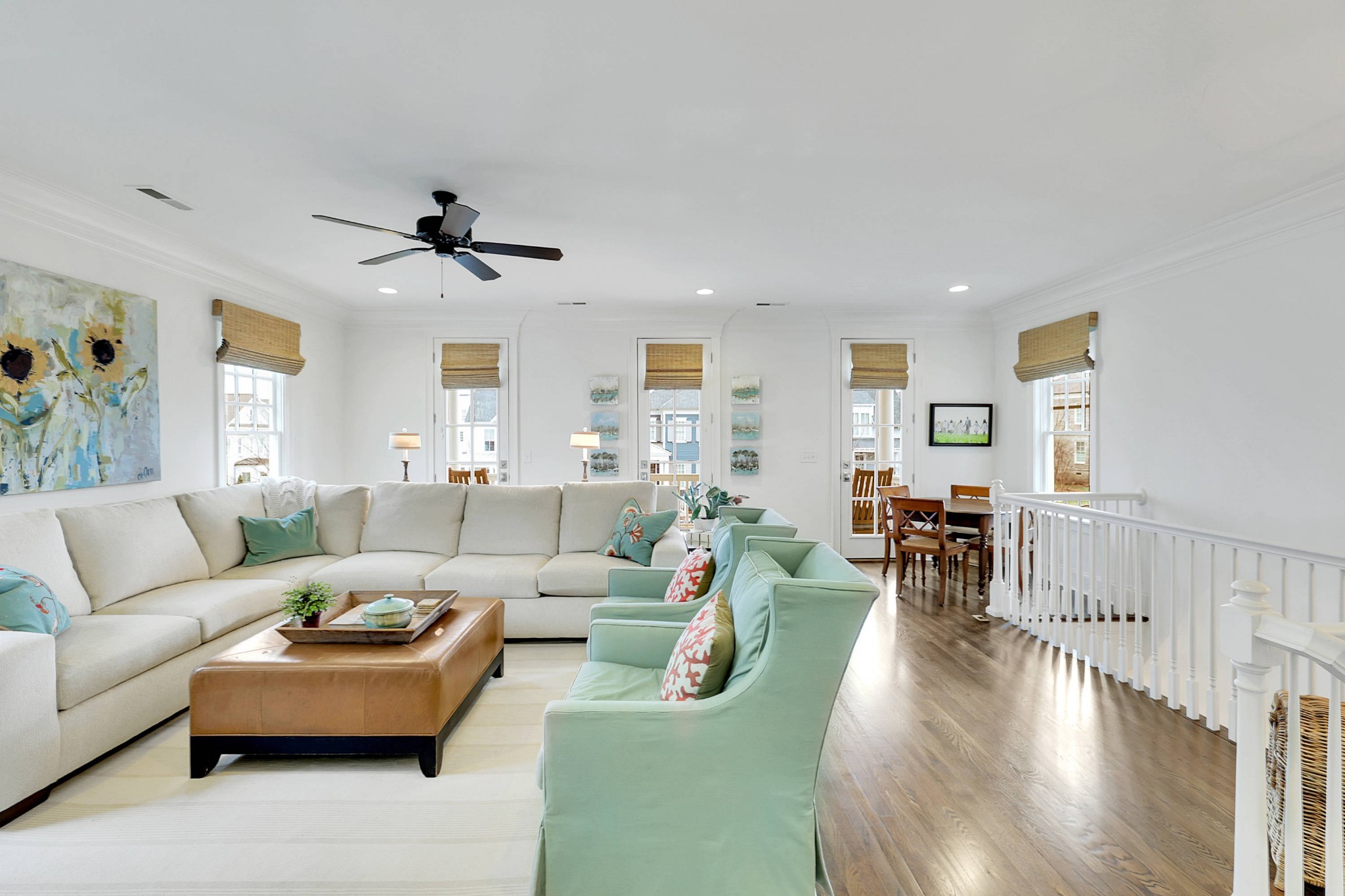 2012 General Martin Lane Franklin, TN 37064 - Photo 42 of 66 a living room with furniture a ceiling fan a rug and a window