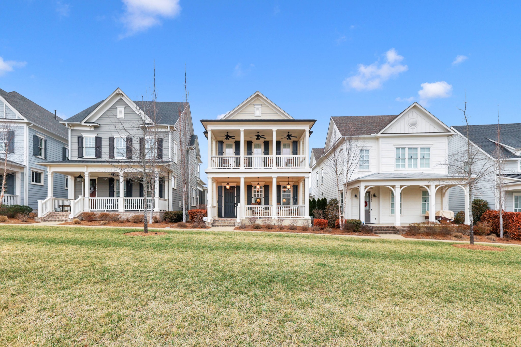 2012 General Martin Lane Franklin, TN 37064 - Photo 61 of 66 a front view of a house with a garden and trees