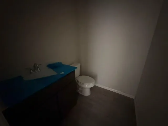a bathroom with a toilet