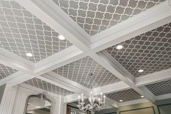 a living room with a couch and a table