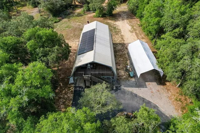 a aerial view of a multi story building