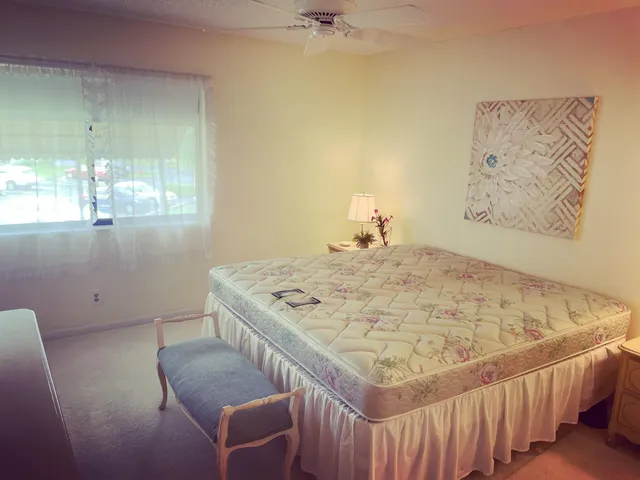 a view of a furniture in a room