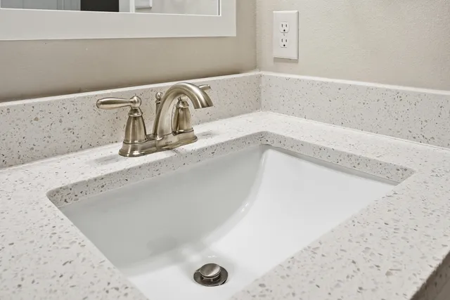 a close view of sink