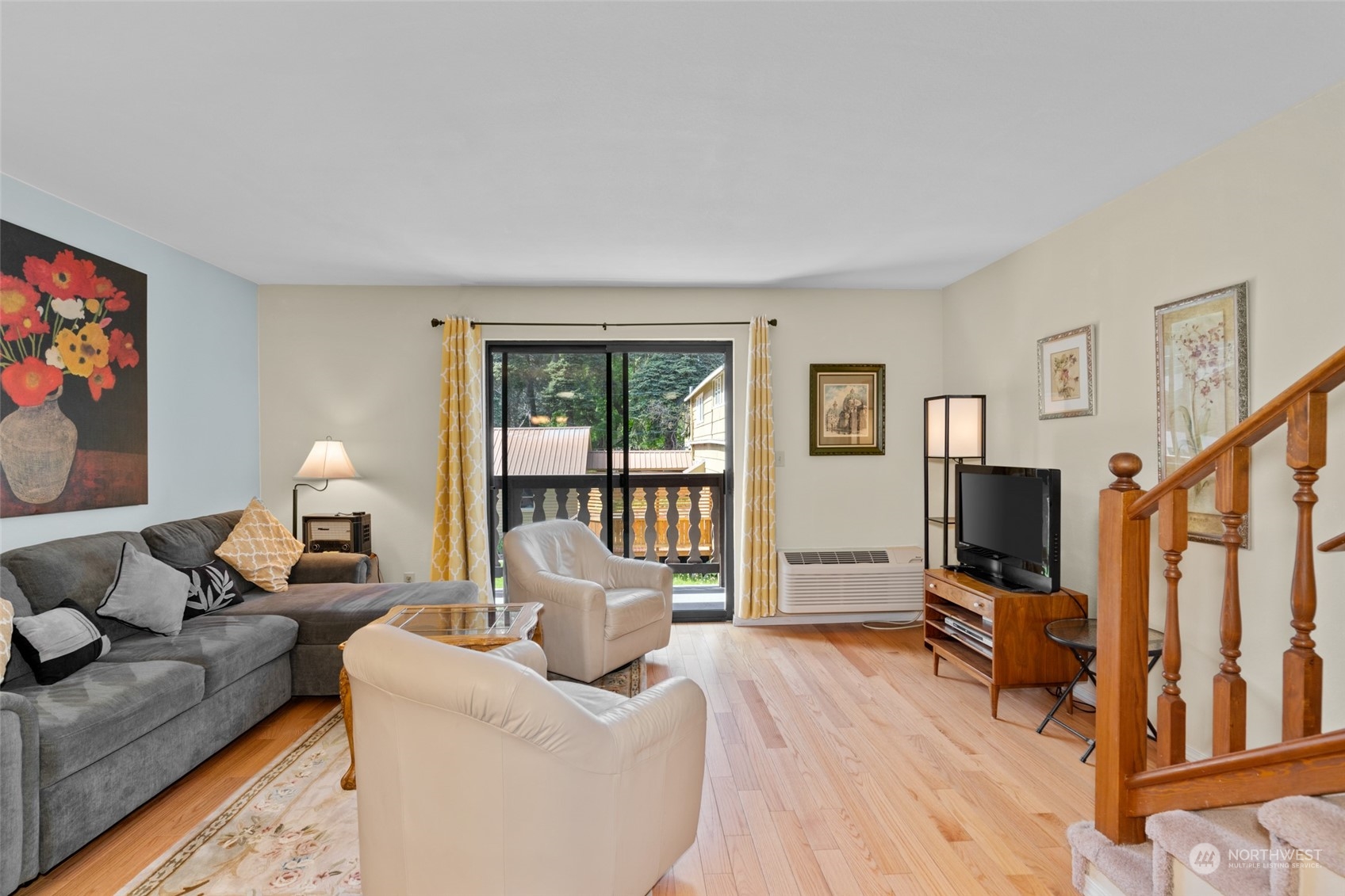 325 Division Street, Unit C Leavenworth, WA 98826 - Photo 6 of 25 a living room with furniture and a flat screen tv