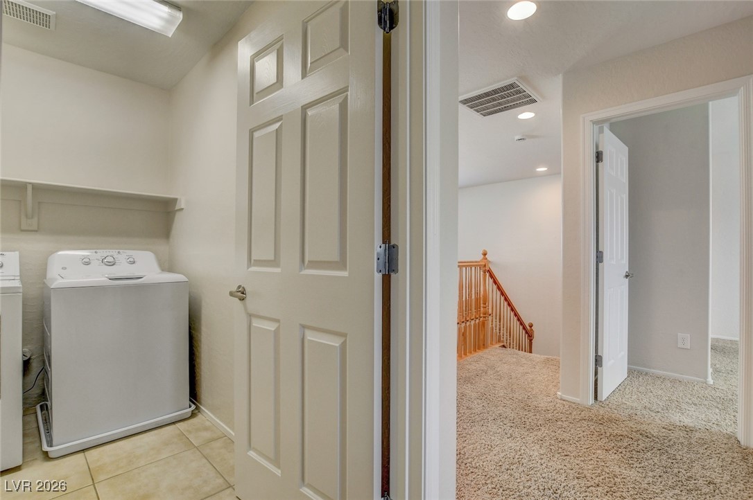 2460 Rue Bienville Way Henderson, NV 89044 - Photo 43 of 50 Washroom with washer and dryer and recessed lighting
