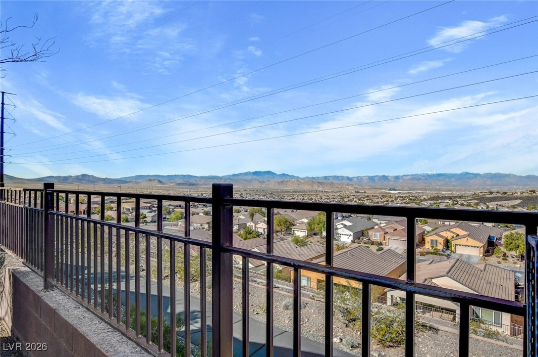 2460 Rue Bienville Way Henderson, NV 89044 - Photo 49 of 50 Balcony featuring a mountain view and a residential view