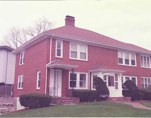 a front view of a house