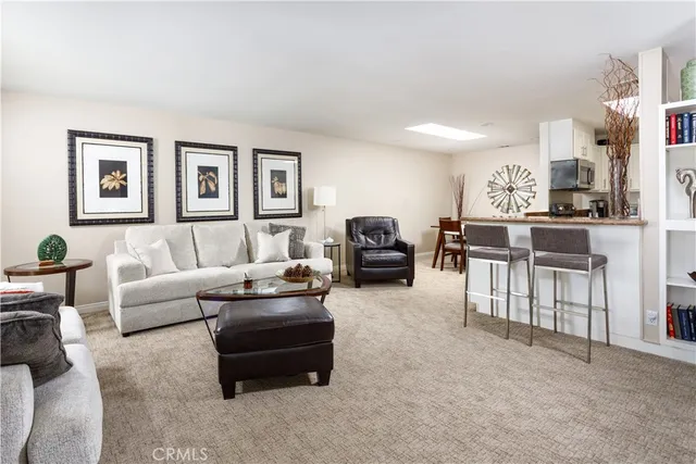 a living room with furniture and a couch