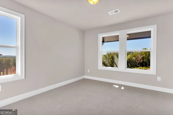 an empty room with a window