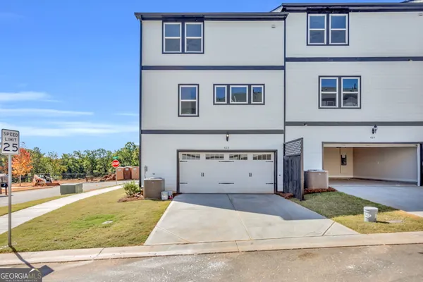 a view of a building with many windows