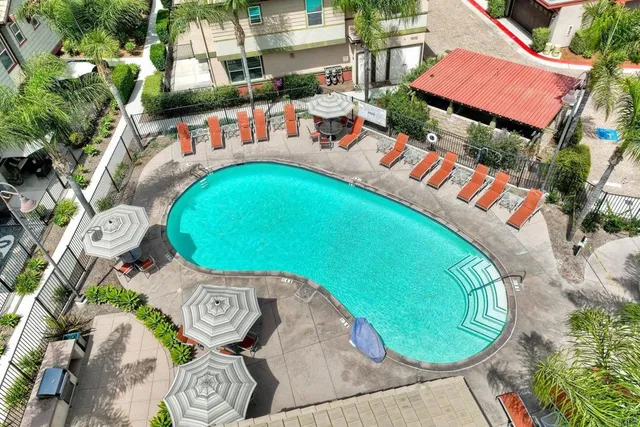 an aerial view of multiple house