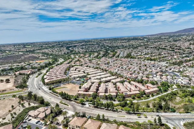 an aerial view of a city
