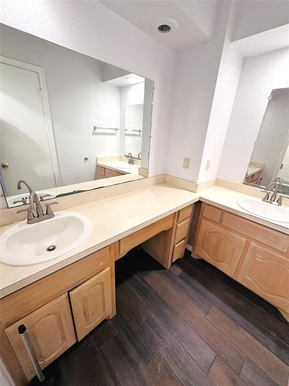 722 East Wheatland Road Duncanville, TX 75137 - Photo 37 of 40 a bathroom with a sink and a mirror