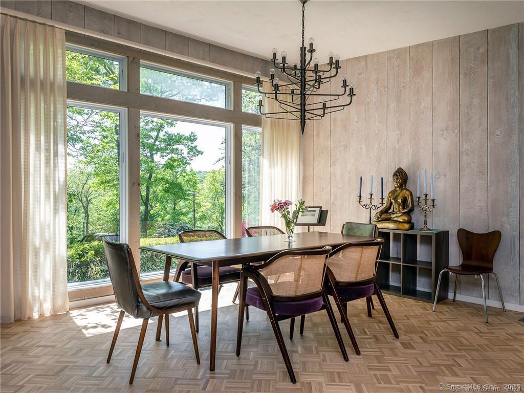 95 Shinar Mountain Road Washington, CT 06794 - Photo 6 of 27 a view of a dining room with furniture window and outside view