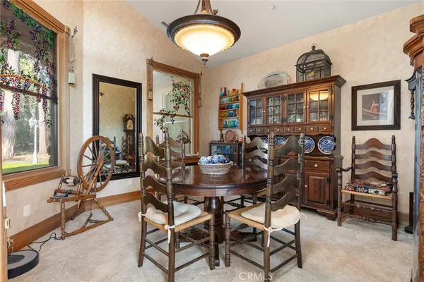 a view of a livingroom and dining room