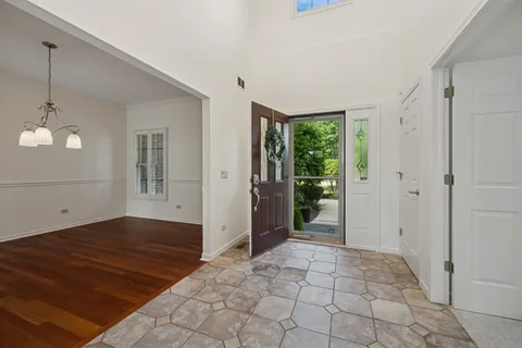 a view of a room with a potted plant