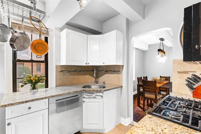 a kitchen with appliances a sink and cabinets
