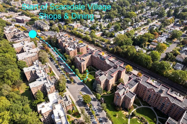 an aerial view of a city