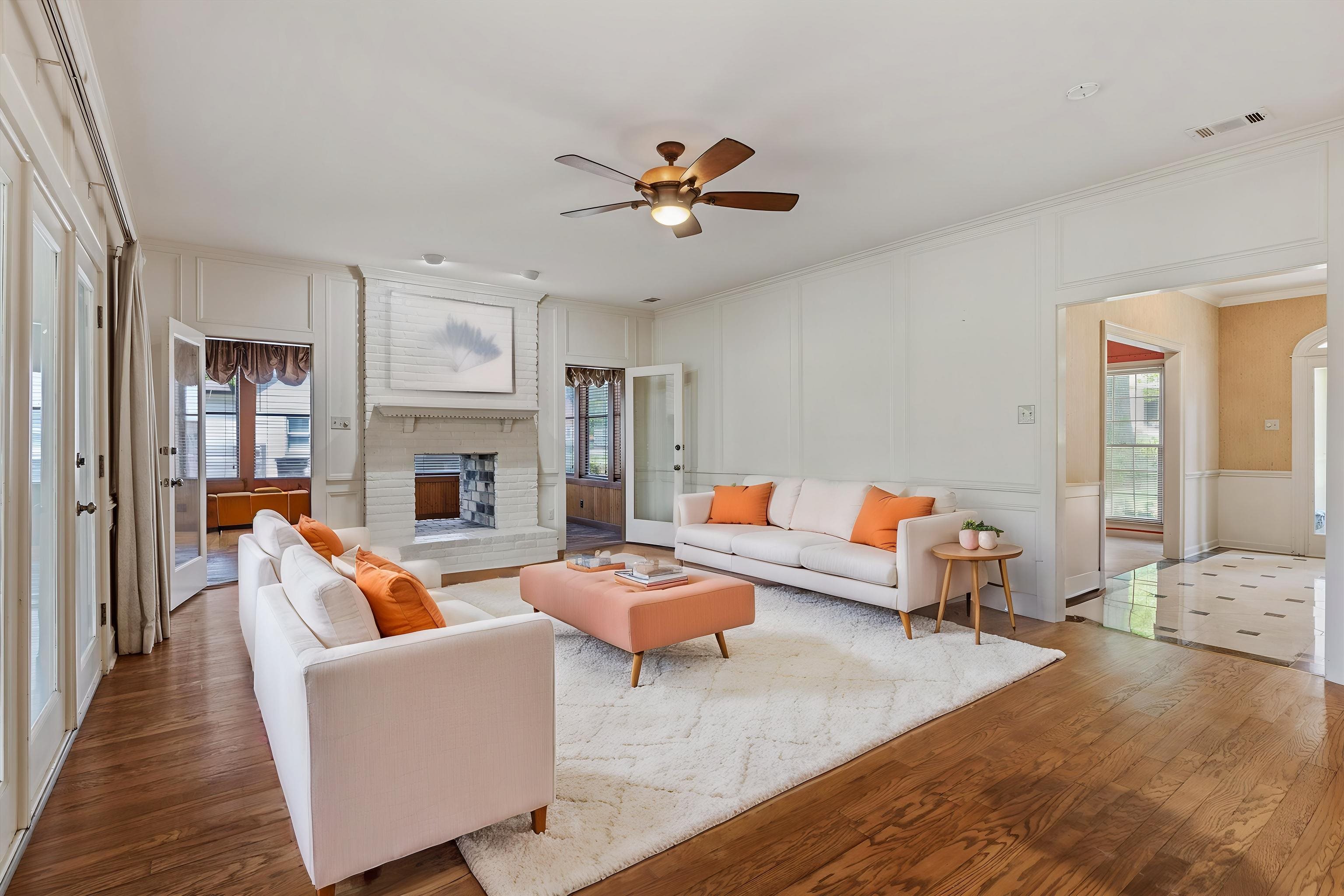 2783 West Levee Oaks Collierville, TN 38017 - Photo 11 of 40 a living room with furniture and a fireplace
