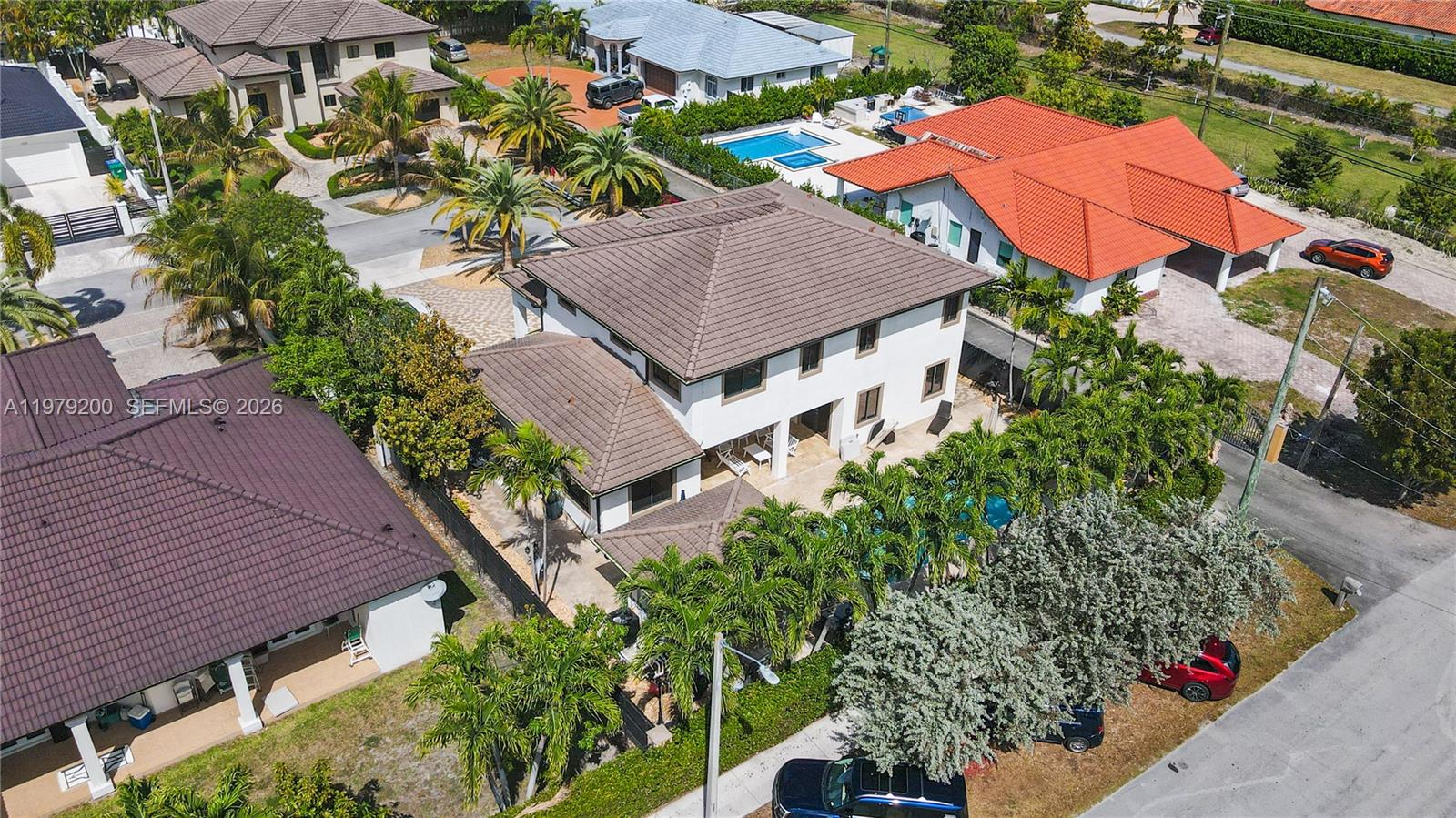 13676 Southwest 33rd Terrace Miami, FL 33175 - Photo 88 of 90 an aerial view of a house with garden space and street view