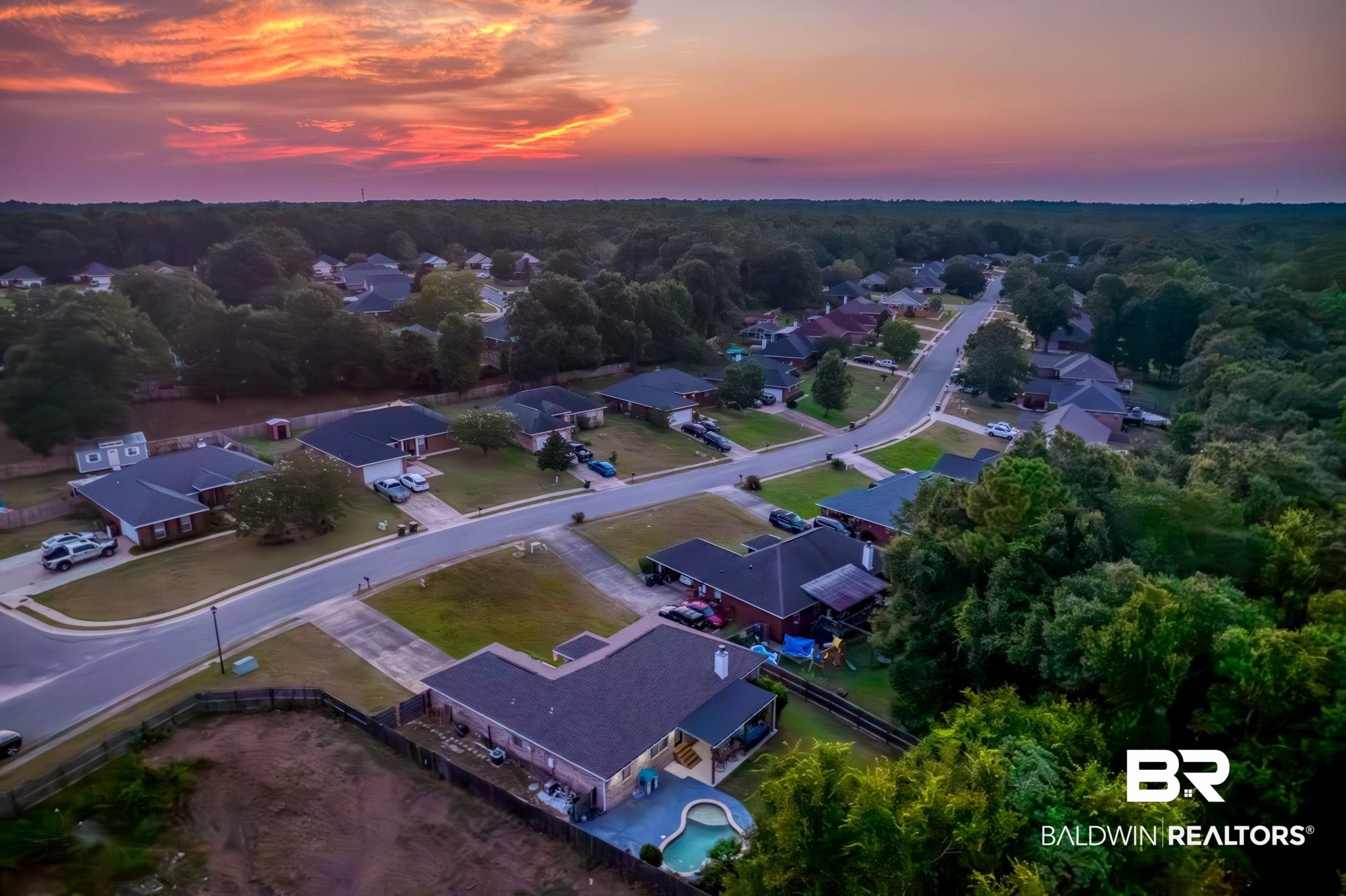 28246 Turkey Branch Drive Daphne, AL 36526 - Photo 36 of 41 View of aerial view at dusk