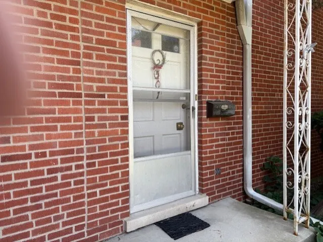 a view of a brick wall