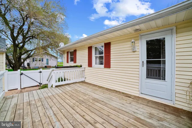 a view of a house with a deck