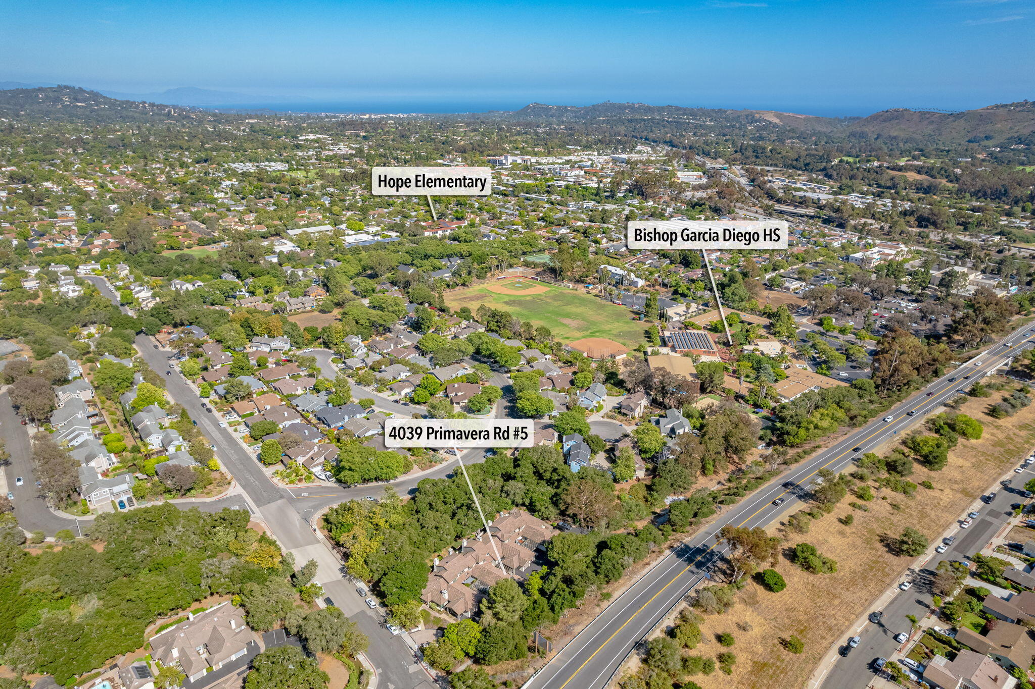 4039 Primavera Road, Unit 5 Santa Barbara, CA 93110 - Photo 32 of 32 Aerial