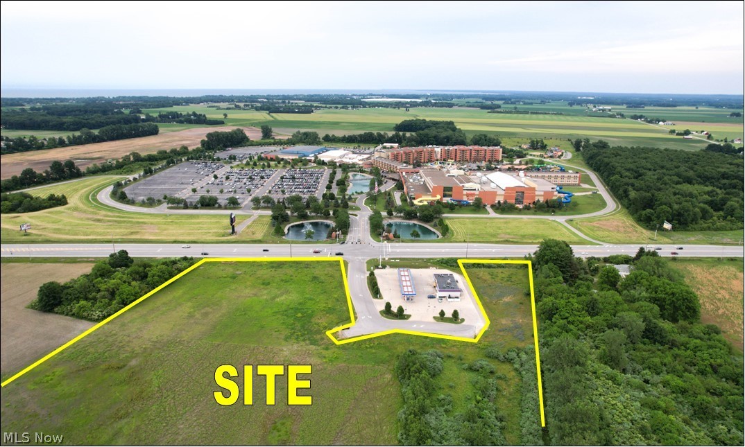 Milan Road Sandusky, OH 44870 - Photo 4 of 5 aerial view of site in relation to Kalahari