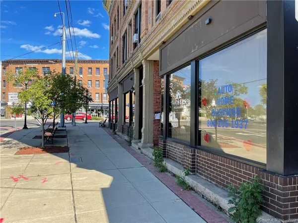 a view of city from the balcony