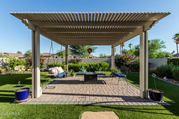 a view of a house with patio