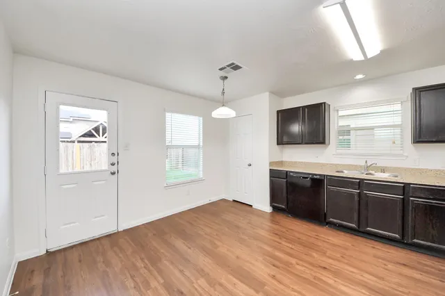 a view of a kitchen counter space