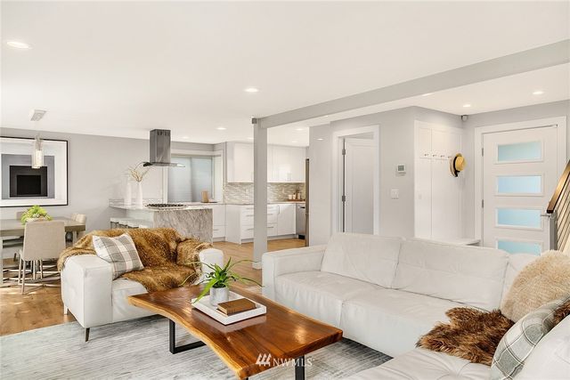 a living room with furniture and a couch